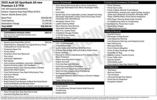 2025 Audi Q5 Premium TFSI quattro S tronic