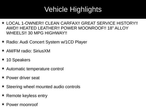 Phantom Black Pearl 2013 Audi A4 2.0T Premium quattro