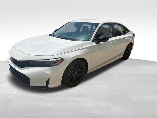 Platinum White Pearl 2025 Honda Civic Sport