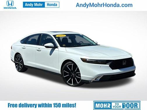 Platinum White Pearl 2025 Honda Accord Hybrid Touring