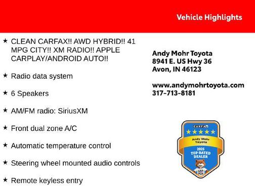White 2022 Toyota RAV4 Hybrid LE