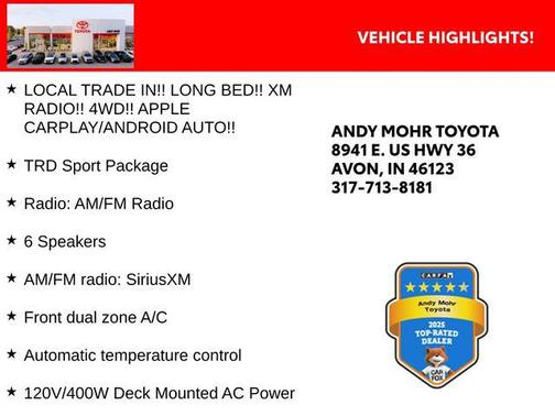 Barcelona Red Metallic 2022 Toyota Tacoma TRD Sport