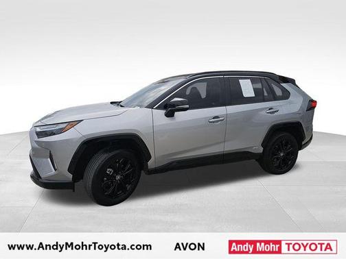 Silver Sky Metallic/Midnight Black Metallic 2023 Toyota RAV4 Hybrid SE