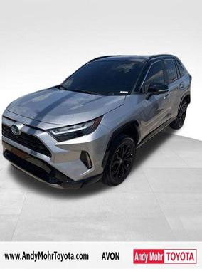 Silver Sky Metallic/Midnight Black Metallic 2023 Toyota RAV4 Hybrid SE