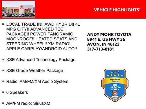 Silver Sky Metallic/Midnight Black Metallic 2023 Toyota RAV4 Hybrid SE