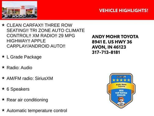 Midnight Black Metallic 2021 Toyota Highlander L