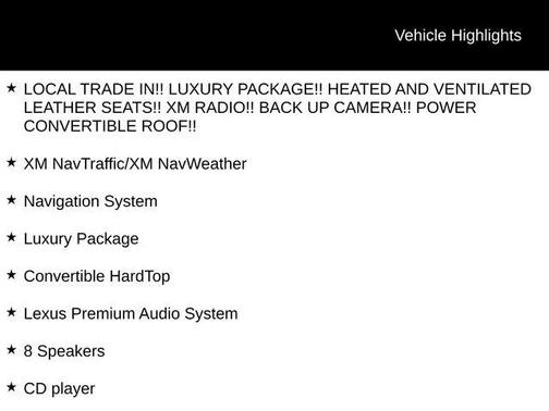 2010 Lexus IS 250C Base