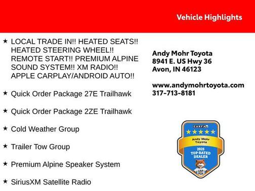 Hydro Blue Pearlcoat 2020 Jeep Cherokee Trailhawk