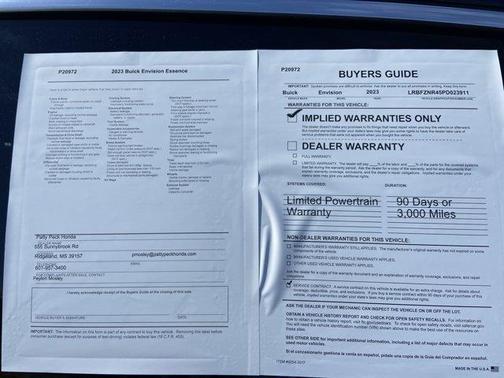 Sapphire Metallic 2023 Buick Envision Essence