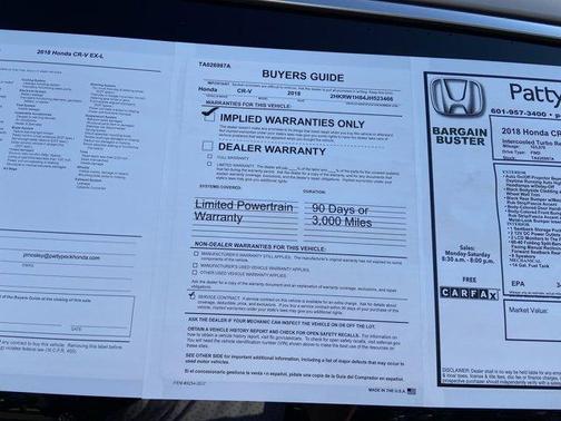 Sandstorm Metallic 2018 Honda CR-V EX-L