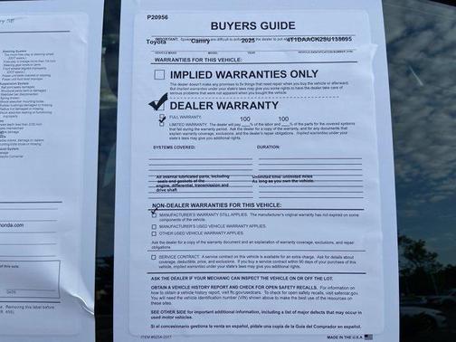 Midnight Black Metallic 2025 Toyota Camry SE