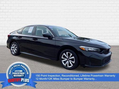 Crystal Black Pearl 2025 Honda Civic LX