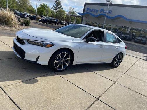 Platinum White Pearl 2026 Honda Civic Hybrid Sport Touring