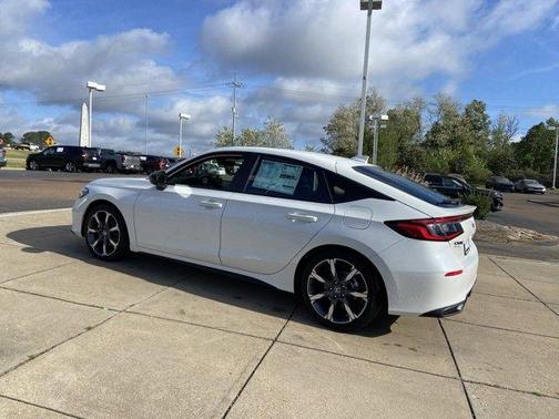 Platinum White Pearl 2026 Honda Civic Hybrid Sport Touring