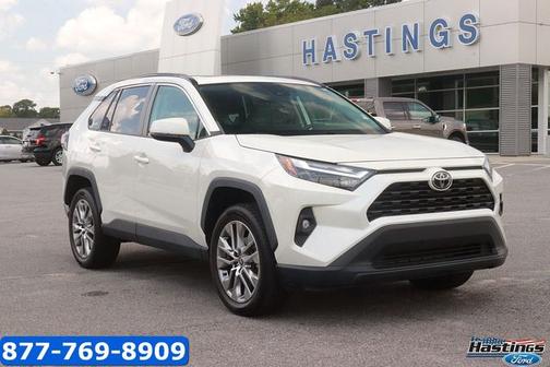 White 2022 Toyota RAV4 XLE PREMIUM
