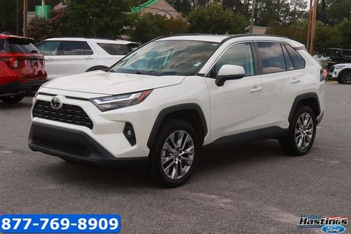 White 2022 Toyota RAV4 XLE PREMIUM