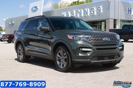 FORGED GREEN METALLIC 2021 Ford Explorer XLT