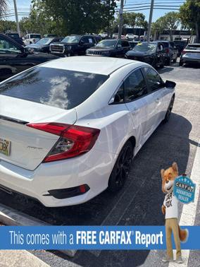 Platinum White Pearl 2019 Honda Civic Sport