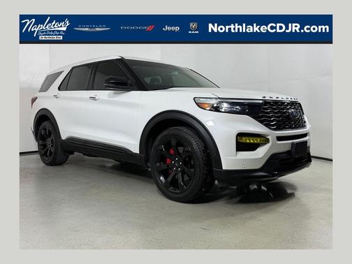 Star White Metallic Tri-Coat 2021 Ford Explorer ST