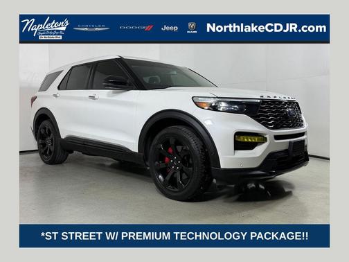 Star White Metallic Tri-Coat 2021 Ford Explorer ST