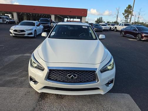 Pure White 2023 INFINITI Q50 3.0t LUXE