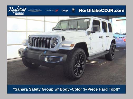Bright White Clearcoat 2024 Jeep Wrangler 4xe Sahara