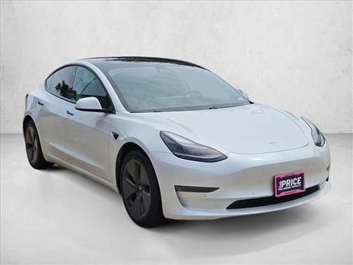 Pearl White Multi- 2021 Tesla Model 3 Standard Range Plus