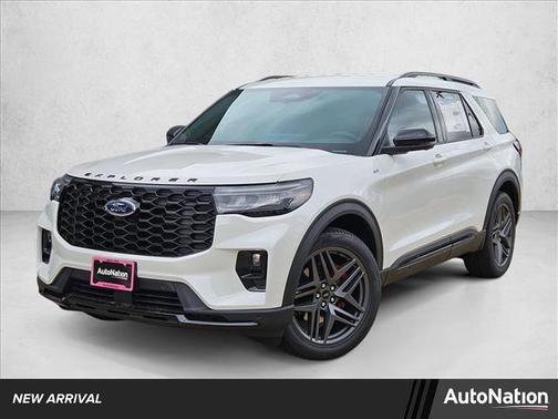 Star White Metallic Tri-Coat 2026 Ford Explorer ST-Line