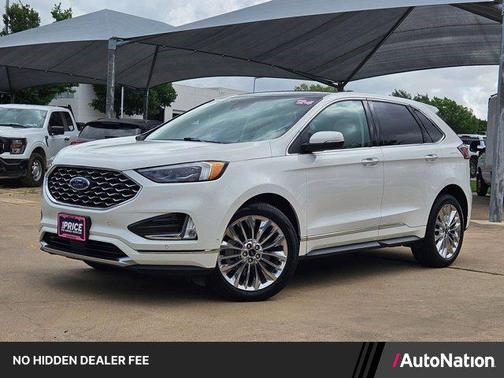 Star White Metallic Tri-Coat 2024 Ford Edge Titanium
