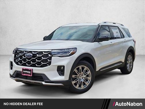 Star White Metallic Tri-Coat 2026 Ford Explorer Platinum