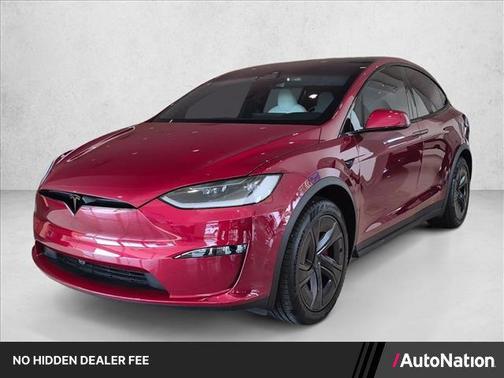 Red 2026 Tesla Model X Plaid