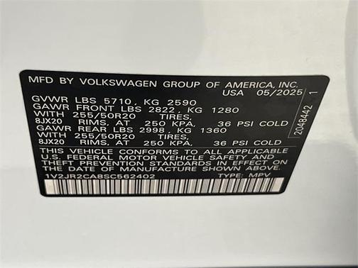 2025 Volkswagen Atlas 2.0T SE w/Technology