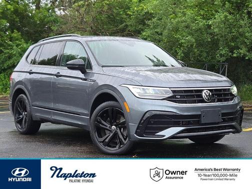 Platinum Gray Metallic 2023 Volkswagen Tiguan 2.0T SE R-Line Black