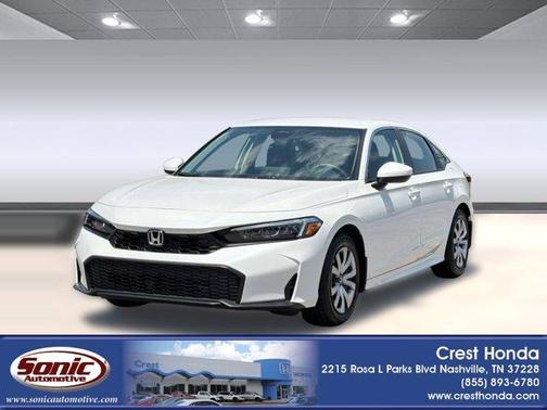 Platinum White Pearl 2026 Honda Civic LX