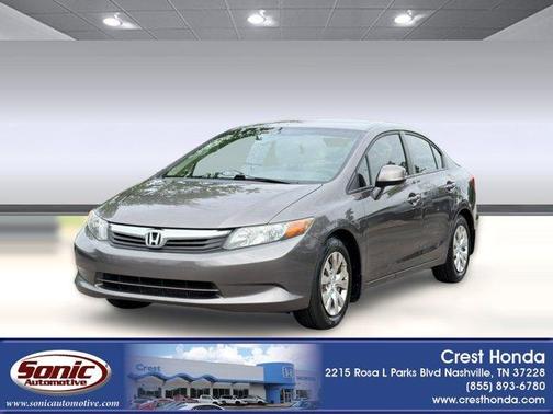 Gray 2012 Honda Civic LX