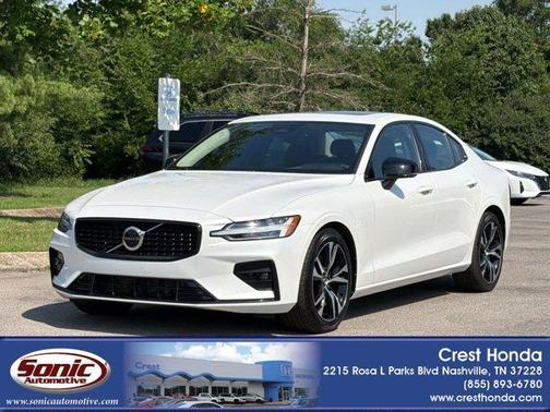 Crystal White Metallic 2024 Volvo S60 B5 Core Dark Theme