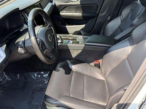 Crystal White Metallic 2024 Volvo S60 B5 Core Dark Theme