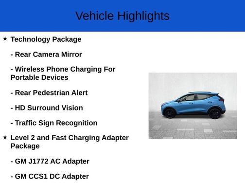 Marina Blue 2027 Chevrolet Bolt RS