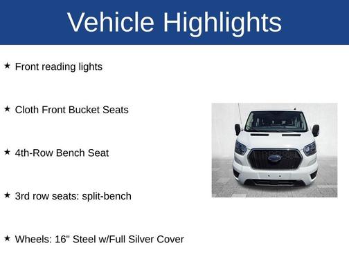Oxford White 2023 Ford Transit-350 XLT