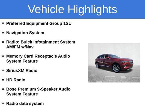 Cinnabar Metallic 2023 Buick Envision Avenir