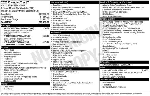 2025 Chevrolet Trax LT