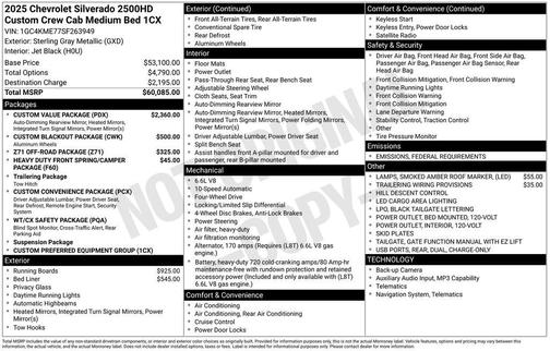 2025 Chevrolet Silverado 2500 Custom