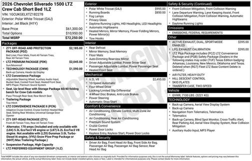 2026 Chevrolet Silverado 1500 LTZ