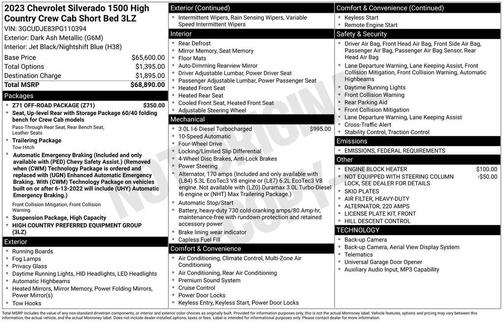 2023 Chevrolet Silverado 1500 High Country