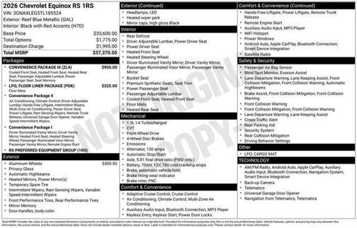 2026 Chevrolet Equinox RS
