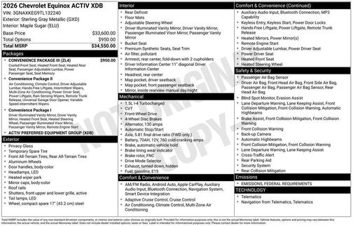 2026 Chevrolet Equinox ACTIV