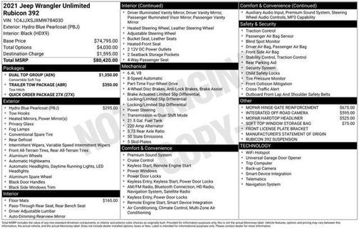 2021 Jeep Wrangler Unlimited Rubicon 392