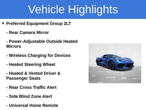 Elkhart Lake Blue Metallic 2023 Chevrolet Corvette Stingray w/2LT