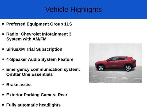 Red 2026 Chevrolet Trax LS