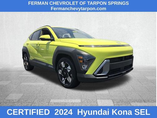 Yellow 2024 Hyundai KONA SEL